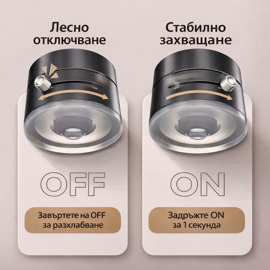 Стойка за телефон с вакуум и магнит